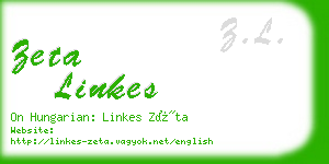 zeta linkes business card